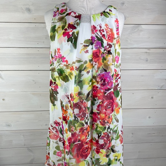 JBS Pink Floral A-line Retro Mod 1960s style Dress - Picture 1 of 7